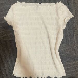 H and M Elegant White Women's Top - new